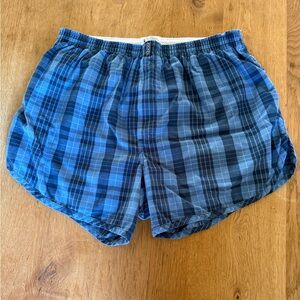 Jockey men’s blue plaid boxer shorts size medium 32-34